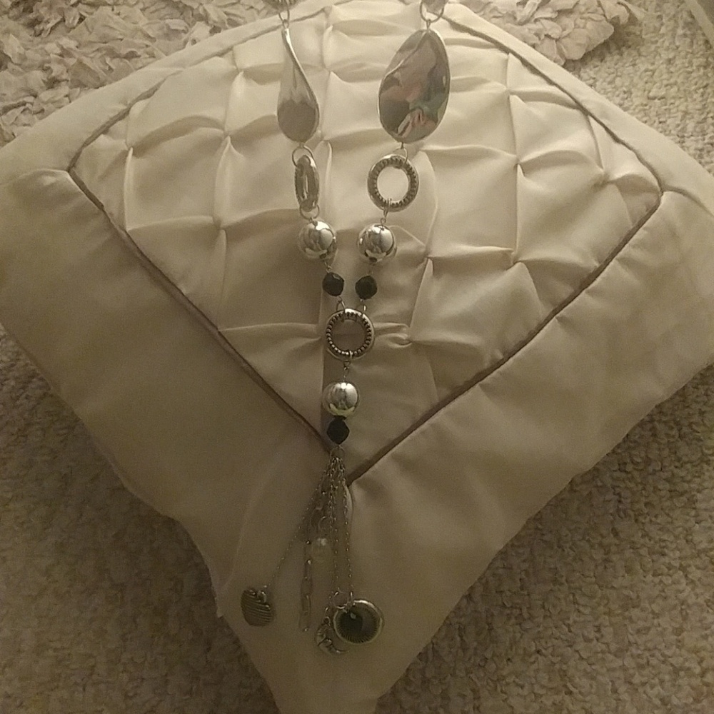 Silver & Black charmed Necklace